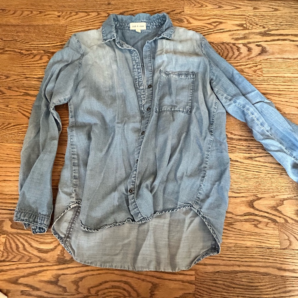 Cloth & Stone Light Blue Denim Shirt